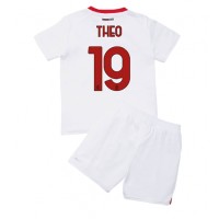 Fotbalové Dres AC Milan Theo Hernandez #19 Dětské Venkovní 2022-23 Krátký Rukáv (+ trenýrky)